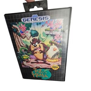 Taz-Mania Sega Genesis 1992 CIB Complete with Manual and Case Looney Tunes Taz